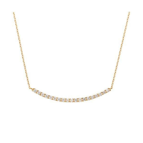 ネックレス K18イエローゴールド ダイヤモンド　リュール ネックレス計0.38ct レディース