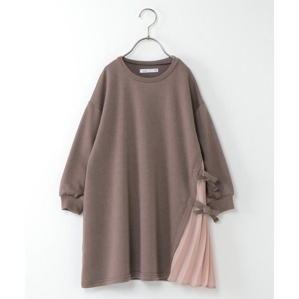 『タイムセール実施中』ZOZO問い合わせ番号:61750279ショップ:ikka LOUNGE，イッカラウンジブランド:ikka，イッカ商品名:【キッズ】シフォンプリーツ切り替え裏毛ワンピース（100~160cm）カテゴリ:ワンピース/ドレ...