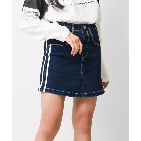 『セール実施中』ZOZO問い合わせ番号:61888292ショップ:SHUSHU，シュシュブランド:RiCO SUCRE，リコシュクレ，SHUSHU，シュシュ商品名:デニムサイドライン台形スカートカテゴリ:スカート>デニムスカートブラン...