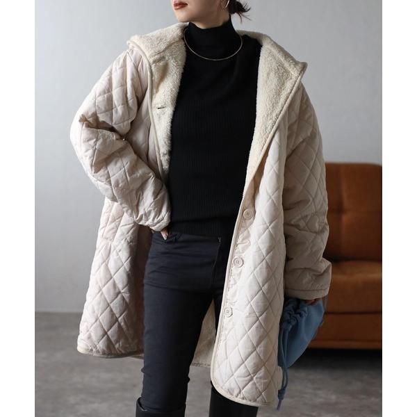 『タイムセール実施中』ZOZO問い合わせ番号:62066227ショップ:Bonjour Sagan，ボンジュールサガンブランド:Fizz，フィズ商品名:フード付き　裏ボアキルティングコートカテゴリ:ジャケット/アウター>ナイロンジャケ...