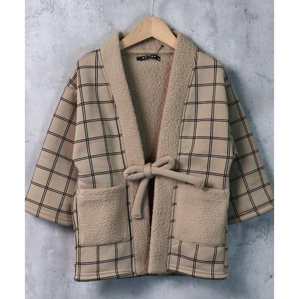 『タイムセール実施中』ZOZO問い合わせ番号:62644163ショップ:THE CASUAL，カジュアルブランド:THE CASUAL，カジュアル商品名:総柄 チェック ヒョウ柄 ハンテン キッズカテゴリ:ジャケット/アウター>その他...