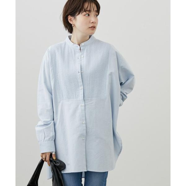 レディース トップス トップス ブラウス シャツ ホワイト ブルー サックス American Holic 通販