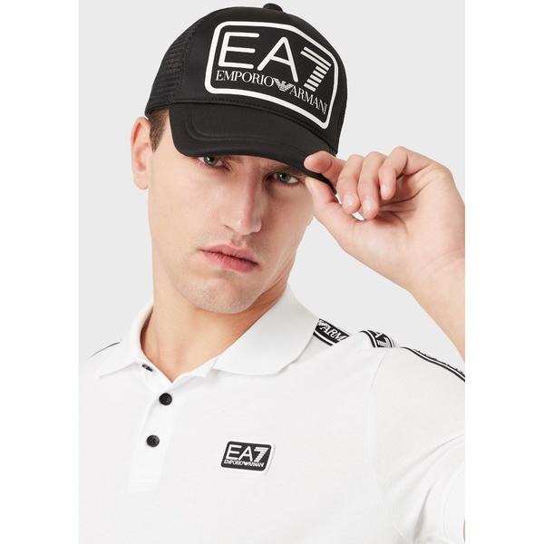 帽子 キャップ 【エンポリオ アルマーニ EA7】EA7 フロントロゴ メッシュベースボールキャップ
