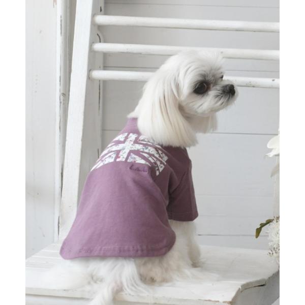 犬 服 LAURA ASHLEY/ユニオンプリントハイネックTシャツ