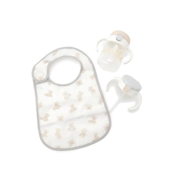ベビー 「BABY」スタイ付きステップアップマグセットR