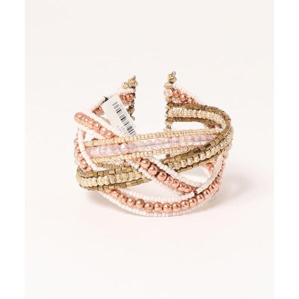 バングル 「チャイハネ」ビーズクロスバングル レディース