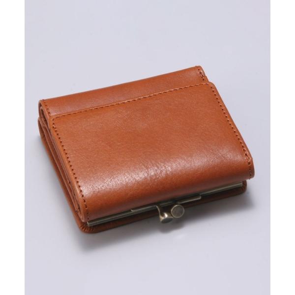 財布 「Hawk Company」がま口三つ折りウォレット 本革 /3458 レディース メンズ