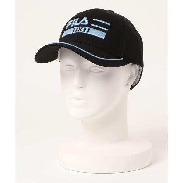 帽子 キャップ FILA GOLF/フィラゴルフ 綿ツイル つばライン立体刺繍 キャップ/ゴルフウェア/メンズ