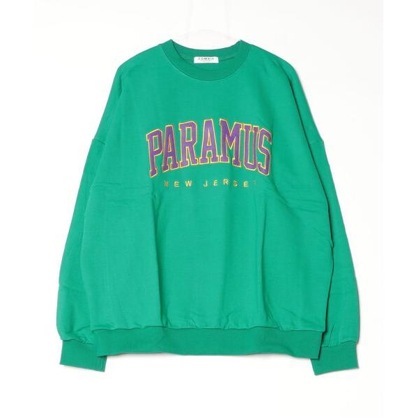 トレーナー スウェット 裏起毛 ZOMBIE PARAMUS KOREA COLLEGE LOGO CREW NECK SWEAT SHIRTS / パラマス カレッジロゴ クルーネック スウェットシャツ No.01