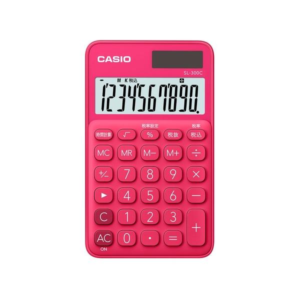 他サイト： 文房具 カラフル電卓 / 手帳タイプ / SL-300C-RD-Nの商品画像