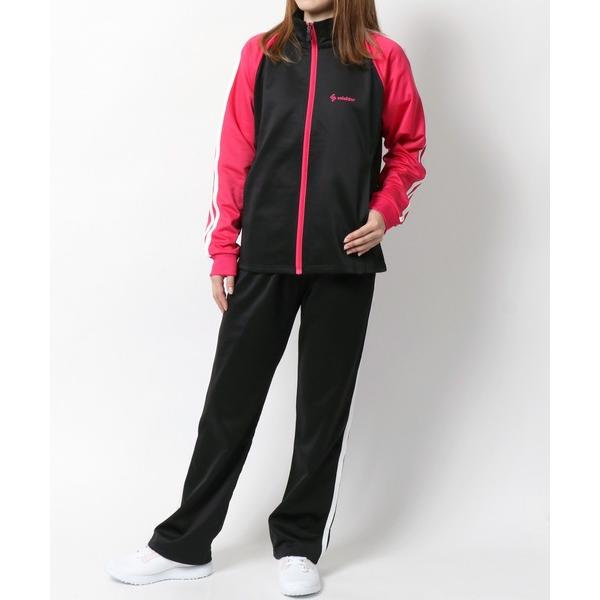 ジャージ soleildor/ソレイルドール サイドライン ラグランジャージ×トラックパンツ セットアップ レディース 上下セット レディース