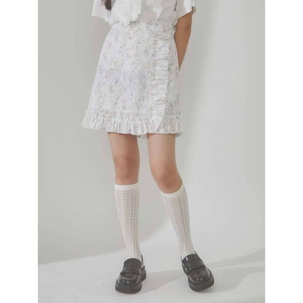 ミニスカート スカート ミニスカート ピンク イエロー グリーン フリル レース Merry Jenny 通販