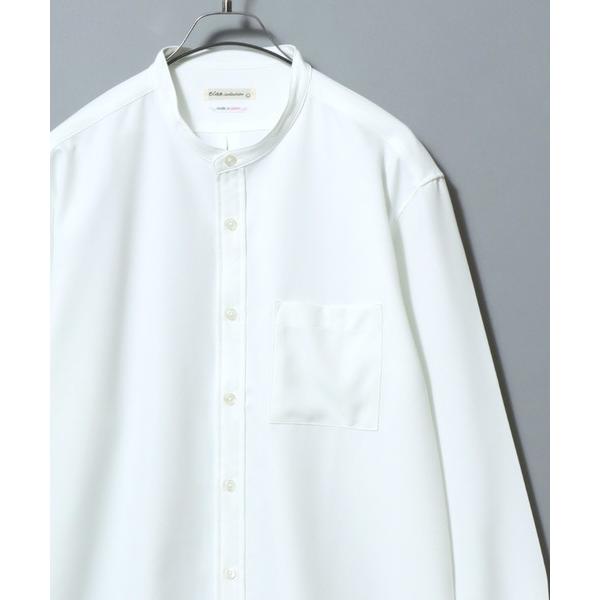 シャツ MADE IN JAPAN Reflax(R) Loose Silhouette Band Collar Shirt/日本製 リフラクス ルーズシルエット バンドカラーシャツ メンズ 長袖シャツ 無地