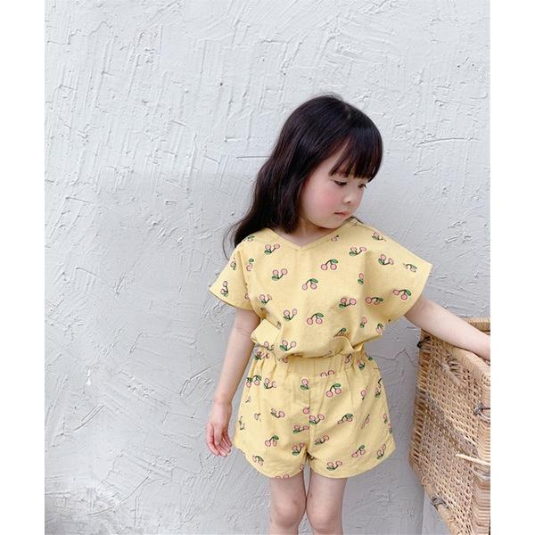 『タイムセール実施中』ZOZO問い合わせ番号:65109753ショップ:aimoha，アイモハブランド:aimoha，アイモハ商品名:aimoha-KIDS- チェリー柄セットアップカテゴリ:ジャケット/アウター>セットアップブランド...