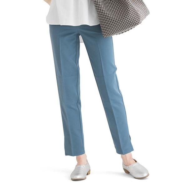 パンツ リブ　イン　コンフォート　神戸親和女子大学の学生さんと一緒に作った　動けるきれいめテーパードパンツ「アオハルブルー」 レディース