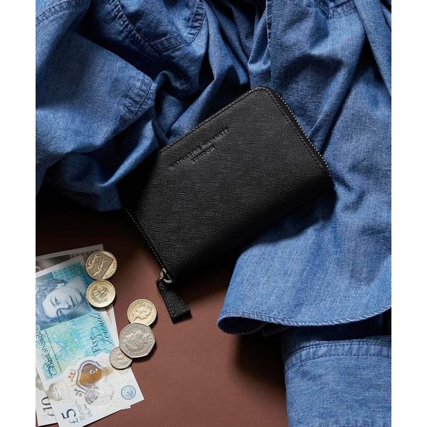 財布 KATHARINE HAMNETT LONDON/キャサリンハムネットロンドン PRIZM ラウンドファスナーミドルウォレット メンズ レディー