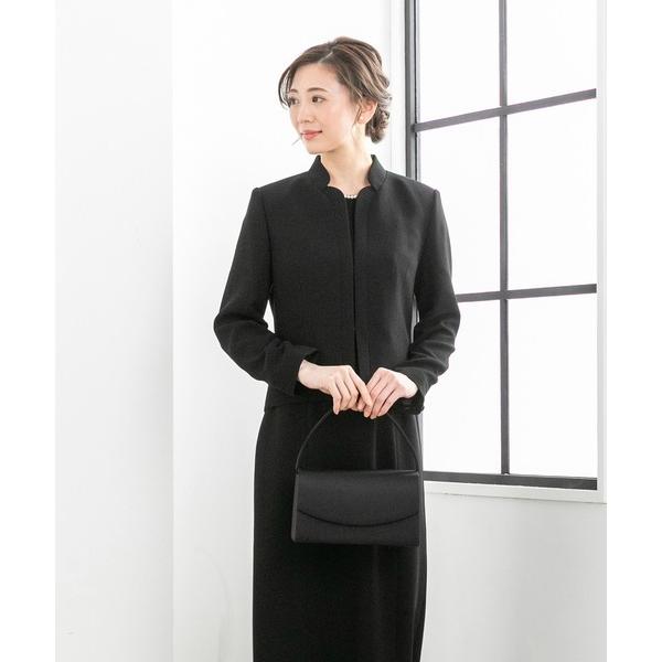 『セール実施中』ZOZO問い合わせ番号:65817329ショップ:CARETTE，カレットブランド:CARETTE，カレット商品名:洗える スタンドカラージャケットと前開きワンピースのブラックフォーマル【喪服 礼服】カテゴリ:フォーマルスー...