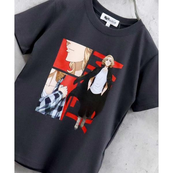 tシャツ 東京リベンジャーズ プリントクルーネック半袖Tシャツ キッズ キッズ 子供服 男の子 女の子