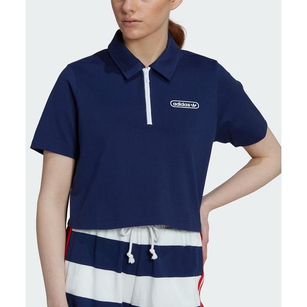 レディース半袖ポロシャツ トップス シャツ ブルー adidas 通販 レディース ポロシャツ