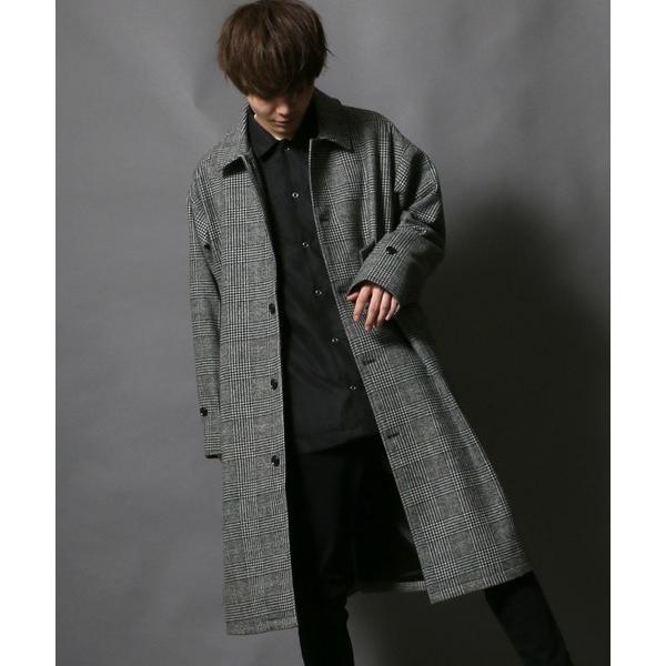ステンカラーコート over size wool bal collar coat/オーバーサイズ ウール バルカラー ロングコート/ステンカラーコート