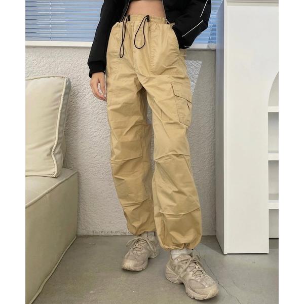 ワイドパンツ カーゴパンツ バルーンシルエット イージー カーゴパンツ ワイド 韓国 レディース