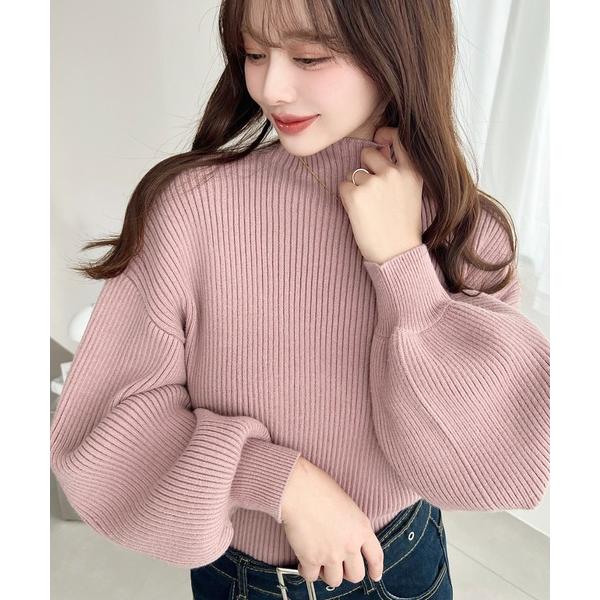 『タイムセール実施中』ZOZO問い合わせ番号:67503571ショップ:moment+，モーメントプラスブランド:moment+，モーメントプラス商品名:【累計販売枚数1万枚突破！】7G ボトルネックボリュームスリーブリブニットプルオーバー...