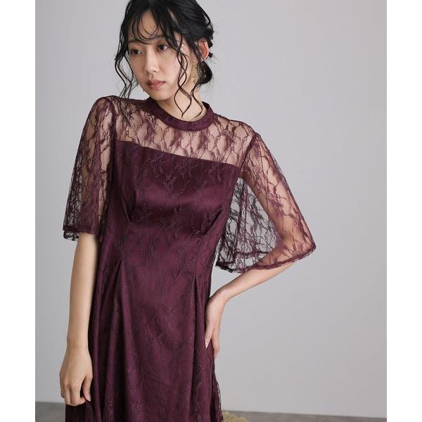 ZOZO問い合わせ番号:67569041ショップ:PourVous，プールヴーブランド:atlo，アトロ，PourVous，プールヴー商品名:ミモレ丈＆袖ありフォーマル同窓会総レース大きいサイズ結婚式 パーティードレス オケージョンドレスお...