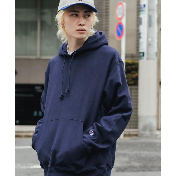 チャンピオン スマホショルダー パーカー 裏起毛 champion/チャンピオン 12oz リバースウィーブ/REVERSE WEAVE ビッグシルエット プルオーバーパーカー ス…