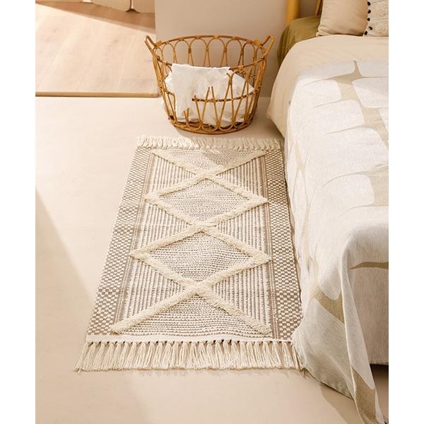 『タイムセール実施中』ZOZO問い合わせ番号:67911175ショップ:aimoha，アイモハブランド:aimoha，アイモハ商品名:【丸洗いOK！】フリンジヌーディーラグマット/玄関マット/キッチンマットカテゴリ:インテリア&gt;ラグ/...