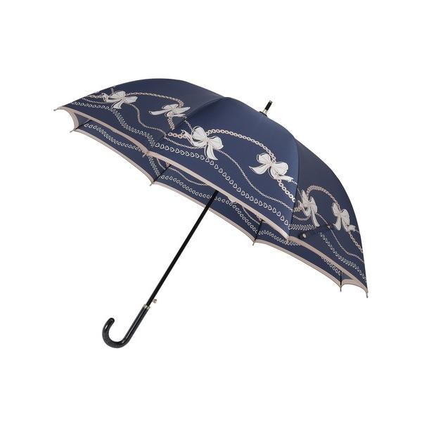 ZOZO問い合わせ番号:67947290ショップ:MOONBAT，ムーンバットブランド:LANVIN en Bleu，ランバンオンブルー，MOONBAT，ムーンバット商品名:長傘 雨傘 ”サテンリボン”カテゴリ:ファッション雑貨>長傘...