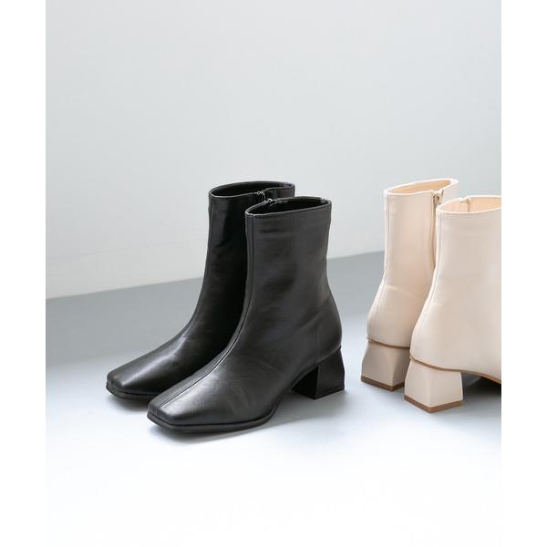 『タイムセール実施中』ZOZO問い合わせ番号:68080467ショップ:welleg from outletshoes，ウェレッグフロムアウトレットシューズブランド:menue，メヌエ，welleg，ウェレッグ商品名:スクエアトゥ 台形ヒー...