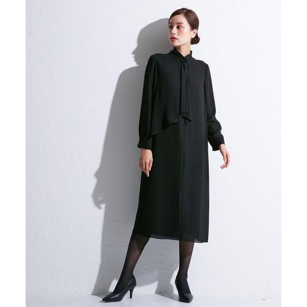 ZOZO問い合わせ番号:68123993ショップ:nissen，ニッセンブランド:Callarus Black Formal，カラルスブラックフォーマル商品名:喪服・礼服｜日本製生地｜洗える｜防しわ（イージーケア）｜ワンピース｜スタンドカラ...