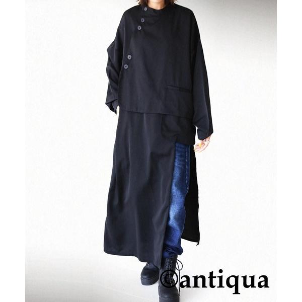 ZOZO問い合わせ番号:68156607ショップ:antiqua，アンティカブランド:antiqua，アンティカ商品名:モードアシメワンピースカテゴリ:ワンピース/ドレス>ワンピースブランド品番:PK-00871素材:ポリエステル10...