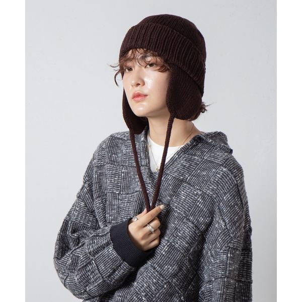 ZOZO問い合わせ番号:68159331ショップ:Ray's Store，レイズストアブランド:RACAL，ラカル商品名:Dog-ear Tab Knit Watch / 耳当て付きニットワッチカテゴリ:帽子>ニットキャップ/ビーニー...