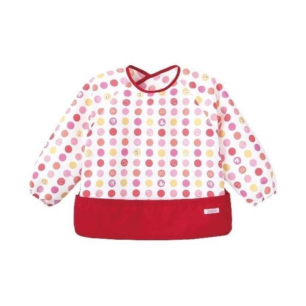 長袖お食事エプロンアヒルドット