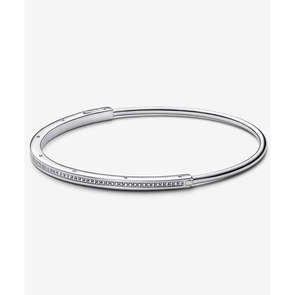 ブレスレット Pandora Signature I-D パヴェ バングル （シルバー） レディース