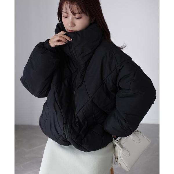 ダウンコート ダウンジャケット スタンドカラーキルティングダウン レディース