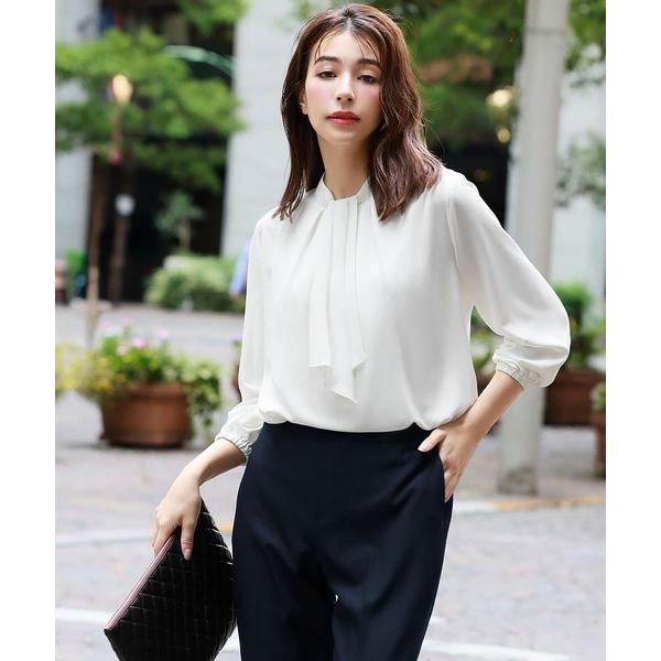 『タイムセール実施中』ZOZO問い合わせ番号:69371222ショップ:RIVER FIELD &amp; Co.，リバーフィールド　アンド　コーブランド:Flolia，フロリア商品名:ボウタイ2wayブラウス オフィス ビジネス フォーマ...