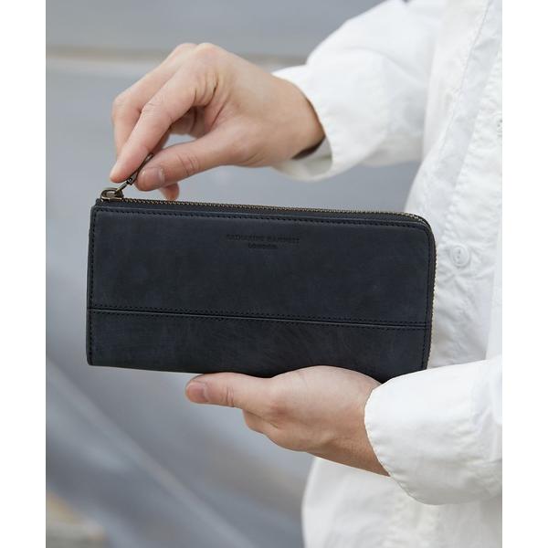 財布 KATHARINE HAMNETT LONDON/キャサリンハムネットロンドン SCRUB L字ファスナー ロングウォレット メンズ レディース