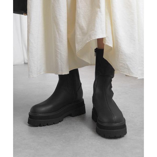 『タイムセール実施中』ZOZO問い合わせ番号:69650633ショップ:minia，ミニアブランド:minia，ミニア商品名:厚底ウェッジフィットミドルブーツカテゴリ:シューズ>ブーツブランド品番:213271/22024素材:合成皮...