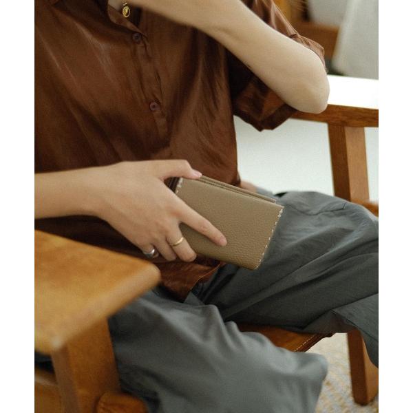 財布 KATHARINE HAMNETT LONDON/キャサリンハムネットロンドン 「WEB限定」 STITCHED L ZIP MIDDLE WA