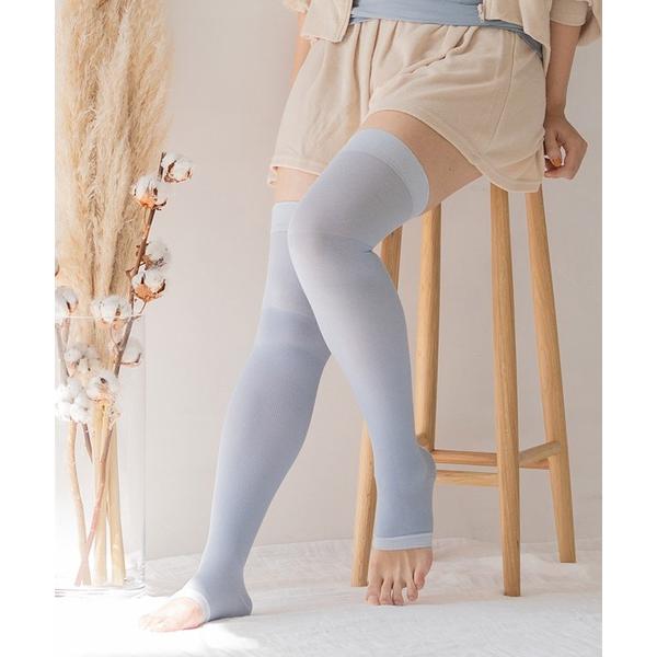 ZOZO問い合わせ番号:70095038ショップ:FELISSIMO，フェリシモブランド:フェリシモMama，フェリシモママ商品名:Ｍｏｒｅｄｄｅ　コットン混で心地いい　着圧ニーハイソックスカテゴリ:ママ＆ベビー>マタニティウェア/グ...