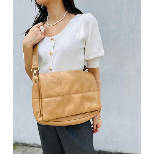 ショルダーバッグ バッグ ONEDAYKMC select / フェイクレザーキルティングショルダーパデッドバッグ レディース