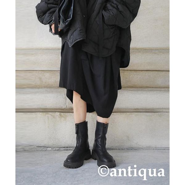 ZOZO問い合わせ番号:70152857ショップ:antiqua，アンティカブランド:antiqua，アンティカ商品名:フロントジップブーツカテゴリ:シューズ>ブーツブランド品番:AP-00038素材:甲材：合成皮革， 底材：合成底原...