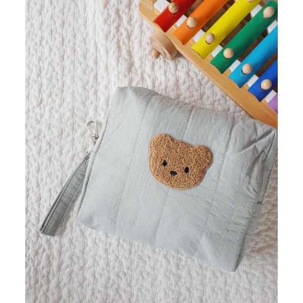 『タイムセール実施中』※このアイテムは返品・交換対象外商品です。ZOZO問い合わせ番号:70350020ショップ:RiNc，リンクブランド:Bambin，ボンバン商品名:【 Bambin / ボンバン 】 キルティング くま おむつポーチ ...