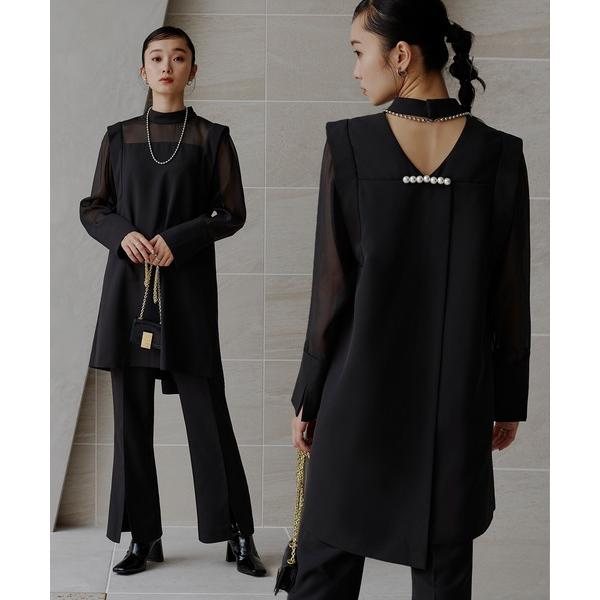 『タイムセール実施中』ZOZO問い合わせ番号:70350394ショップ:RUIRUE BOUTIQUE，ルイルエブティックブランド:RUIRUE BOUTIQUE，ルイルエブティック商品名:【オケージョン対応】バックパールデザイントップス×...