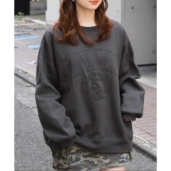 トレーナー スウェット 裏起毛 「ZOZO限定アイテム」裏起毛カレッジ刺繍スウェットプルオーバー レディース