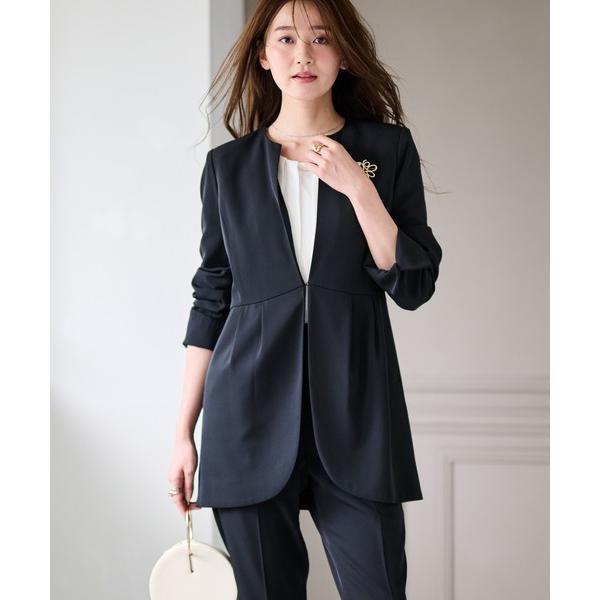 『タイムセール実施中』ZOZO問い合わせ番号:70745783ショップ:RANAN，ラナンブランド:RANAN，ラナン商品名:【2点セット】洗える/ストレッチ/防シワ/UV対策/抗菌防臭　ペプラムデザインジャケットセットアップカテゴリ:フォ...