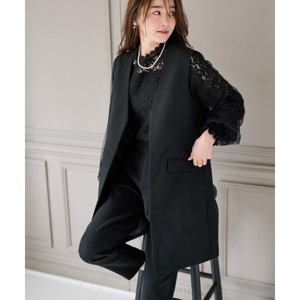 『タイムセール実施中』ZOZO問い合わせ番号:70745784ショップ:RANAN，ラナンブランド:RANAN，ラナン商品名:【２点セット】防シワ/抗菌防臭　ノーカラーロングジレセットアップ[Sサイズ有]カテゴリ:フォーマルスーツ/小物&g...