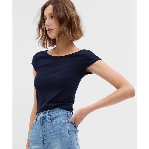 tシャツ 半袖 モダン キャップスリーブtシャツ レディース